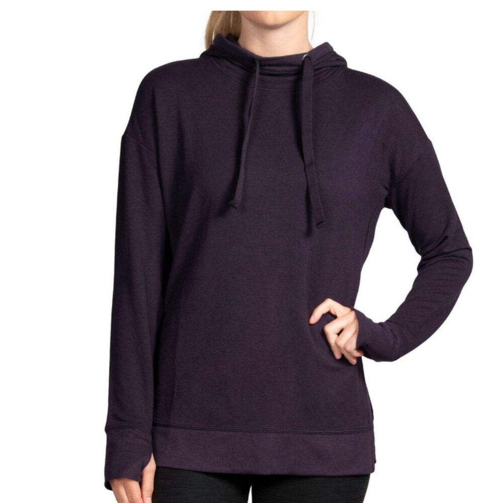 Active Life Women's Soft Modal Pullover Tunic Hoodie W/ Side Slits & Thumbholes